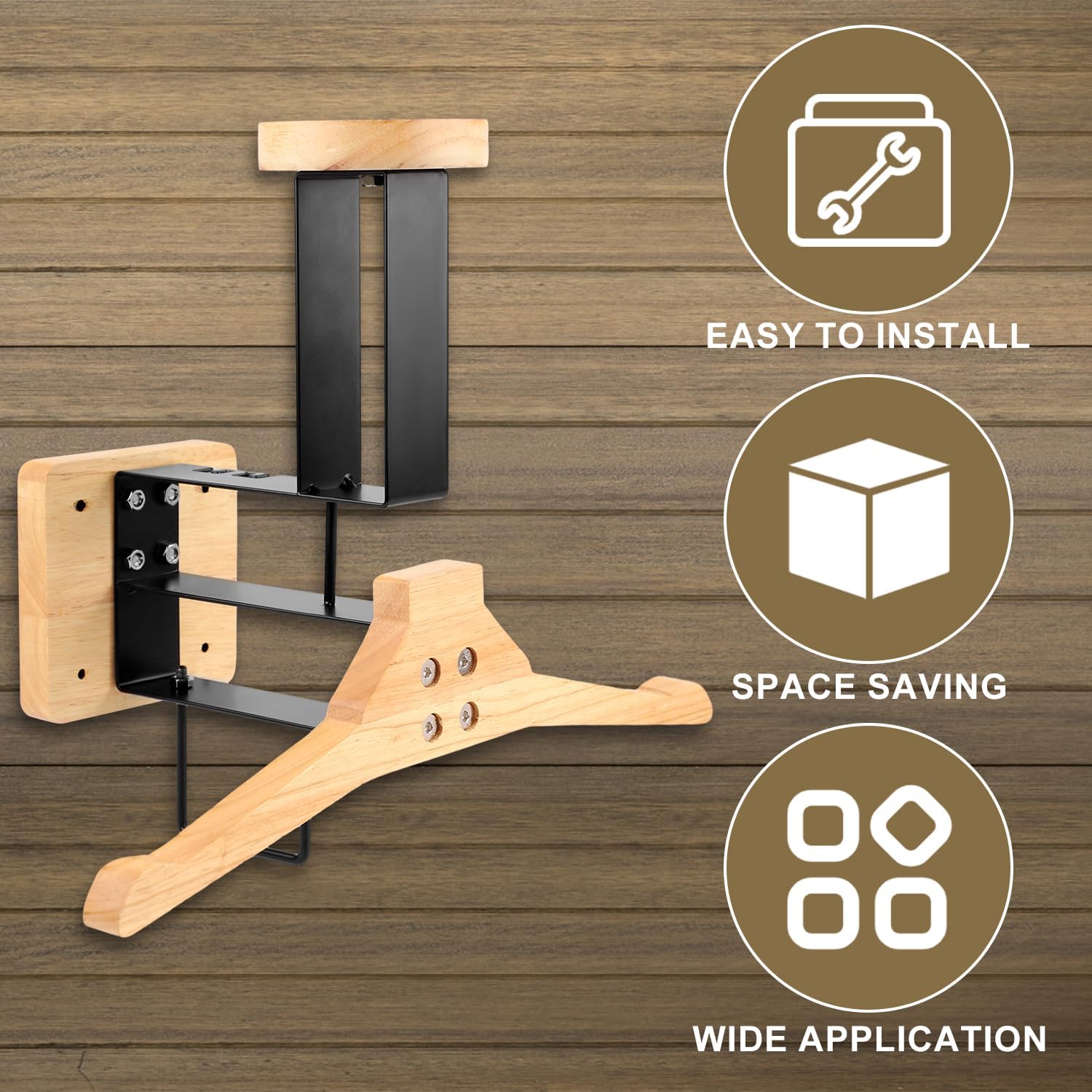 Sports Equipment Organizer Rack - ​ 오토바이 헬멧 홀더 벽걸이 나무