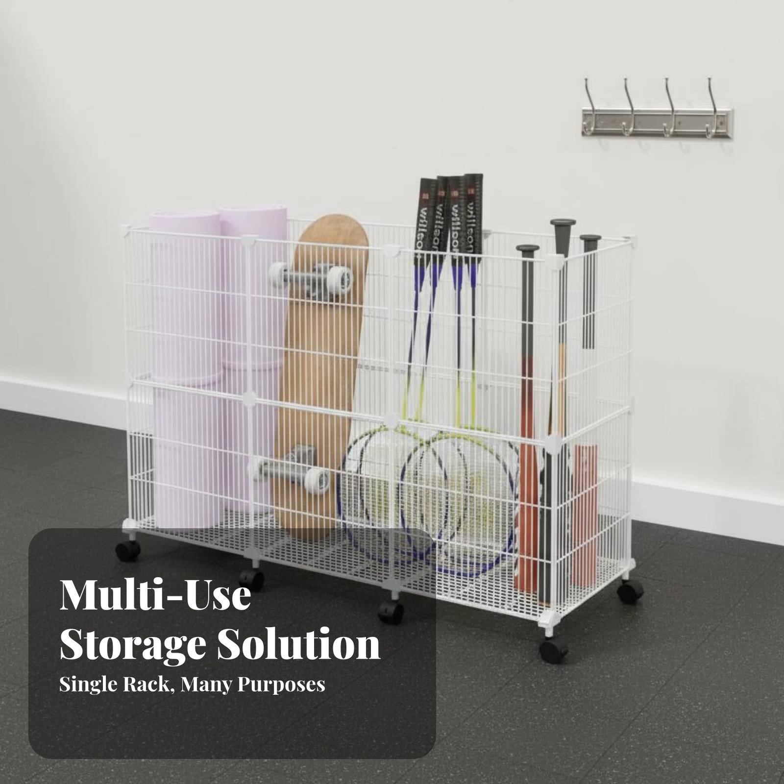 Sports Equipment Organizer Rack - 스포츠 장비 보관 카트, 견고한 스포츠