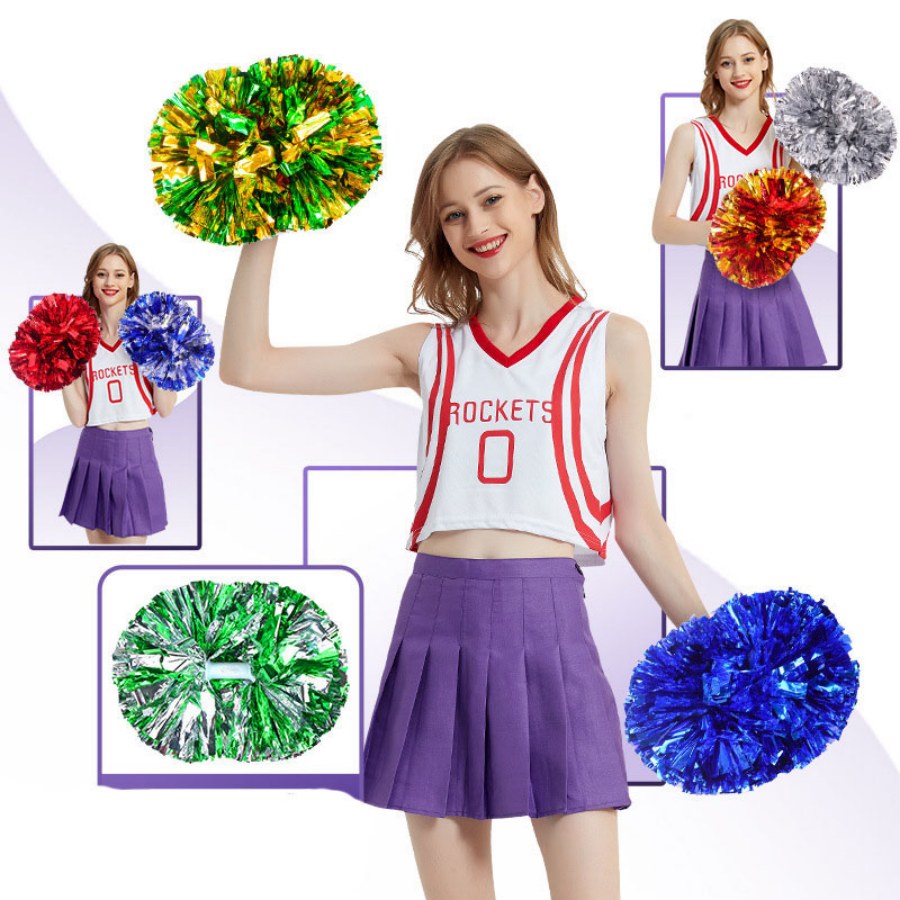 Cheerleading Pom Pom - 금속 PET 치어리더 폼폼 소녀 응원