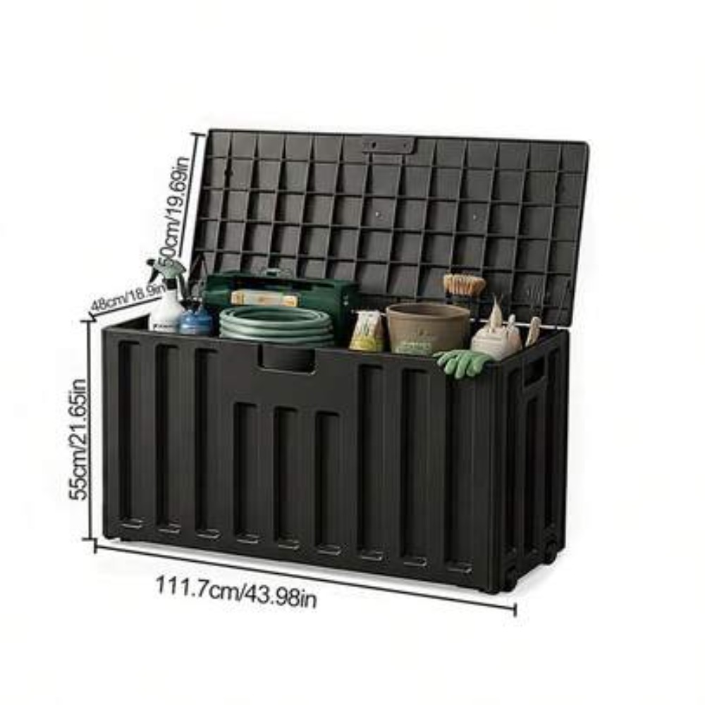 대용량 야외 보관함 레진 데크 박스 블랙 우드 패턴 방 - Sports Equipment Outdoor Storage 리뷰 및 가격