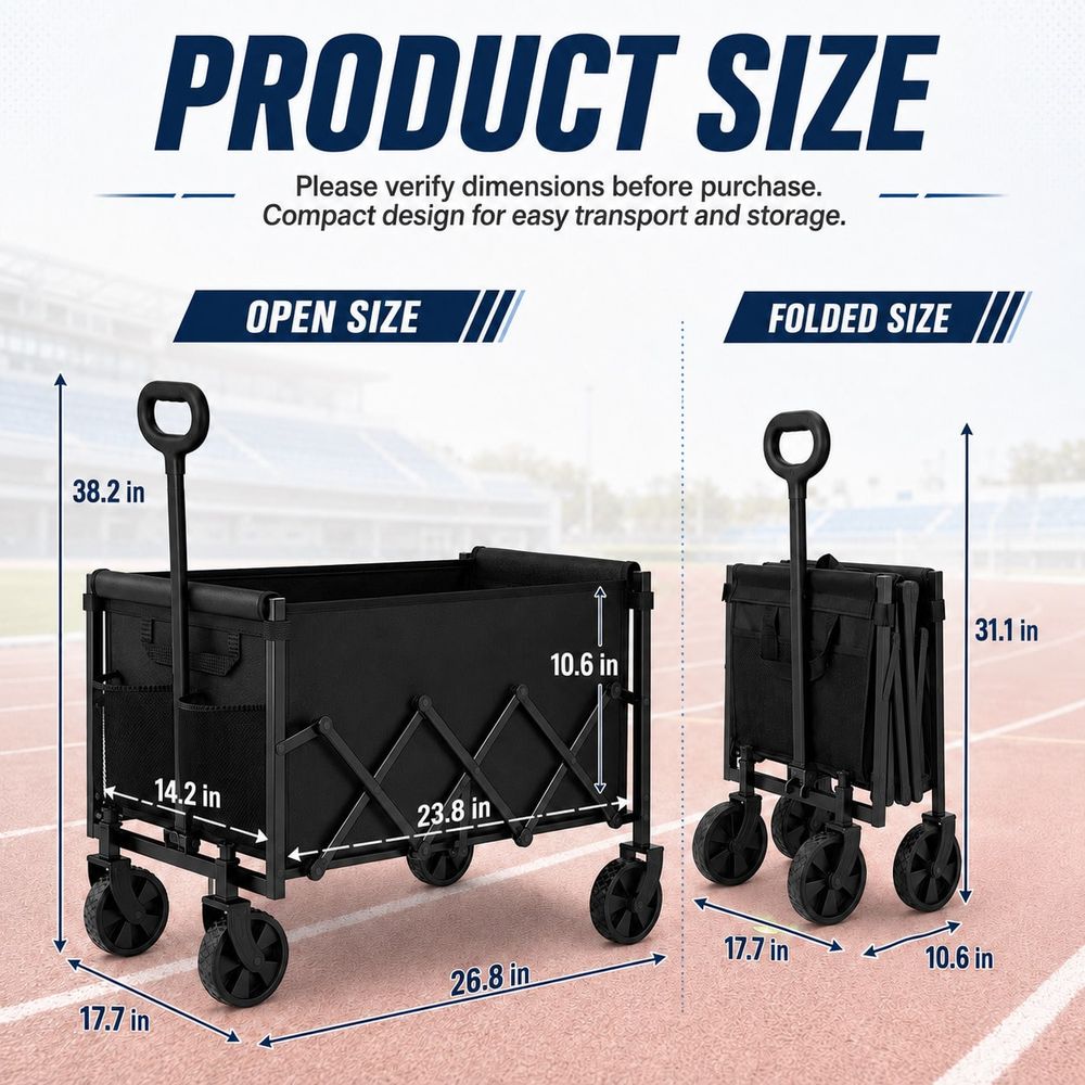 현장 장비 운반기, 450파운드 접이식 웨건 카트, 3 - Sports Equipment Wagon 리뷰 및 가격