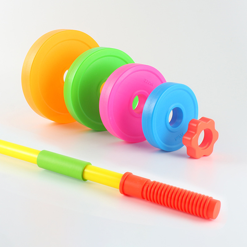 어린이용 조절식 덤벨 바벨 장난감 피트니스 장비 세트  - Sports Equipment For Kindergarten 리뷰 및 가격