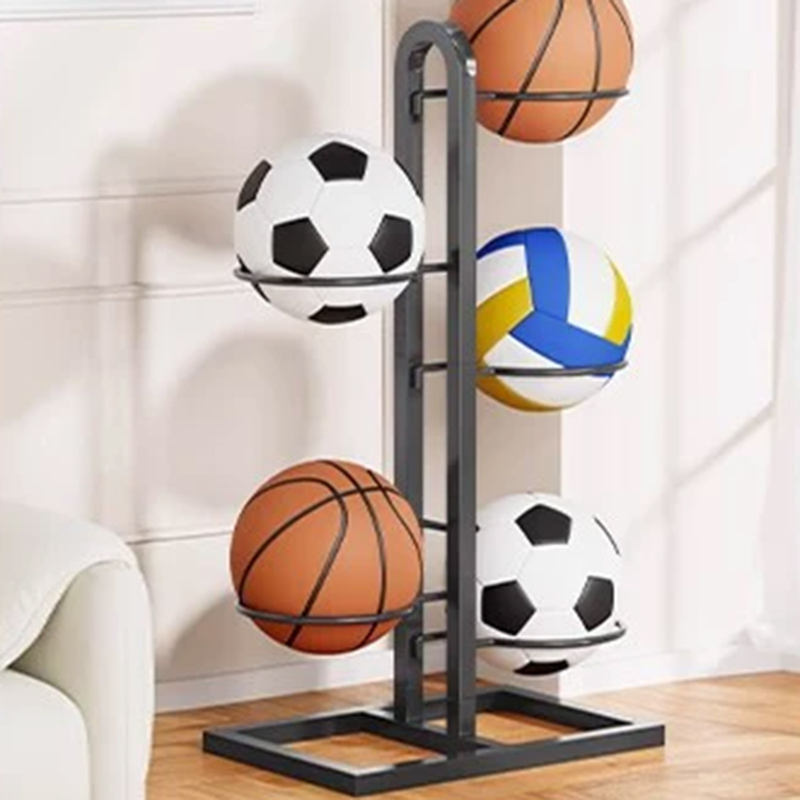 접이식 농구 랙 농구 후프 공을 위한 다층 보관 주최자 - Sports Equipment Organizer Rack 리뷰 및 가격