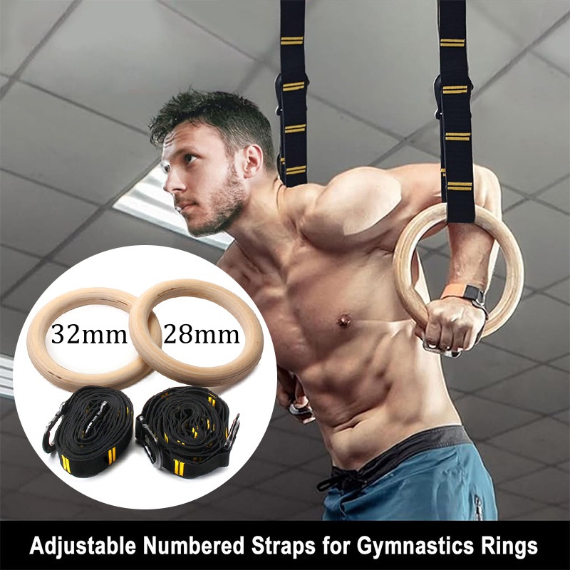 28mm 32mm 풀업 체조 링, 미끄럼 방지 목재 링 - Sports Equipment Website 리뷰 및 가격
