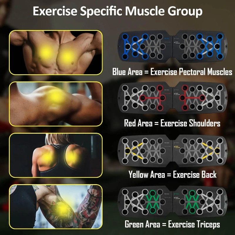 저항 밴드가 있는 접이식 푸시업 보드, 다기능 푸시업  - Sports Equipment Website 리뷰 및 가격